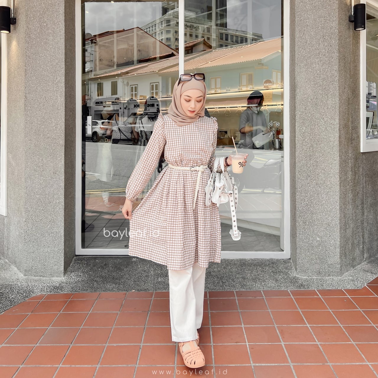 Fabyla Plaid Tunik Lengan Panjang