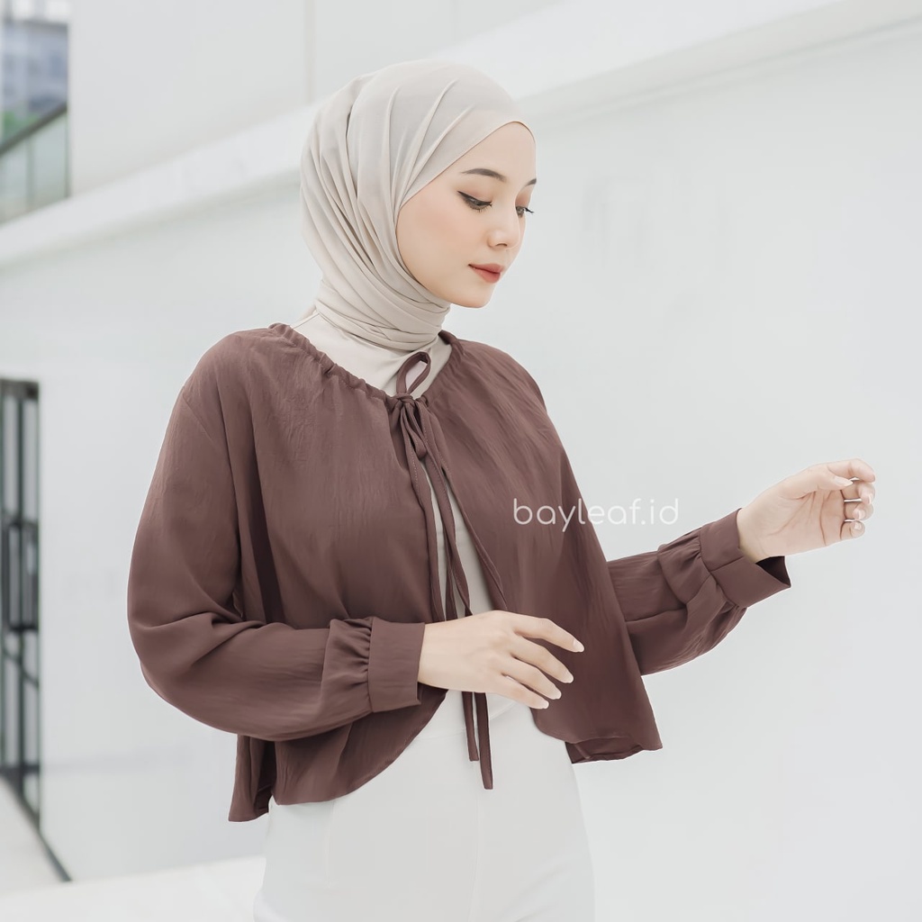 Dareen Crop Outer Casual Material Crinkle All Size
