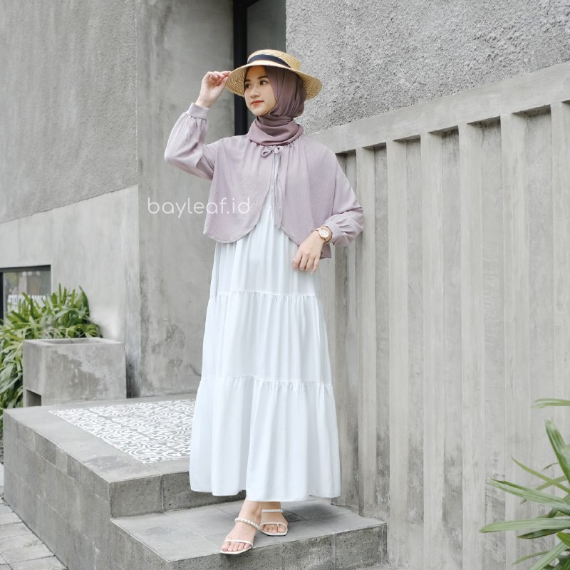 Dareen Crop Outer Casual Material Crinkle All Size