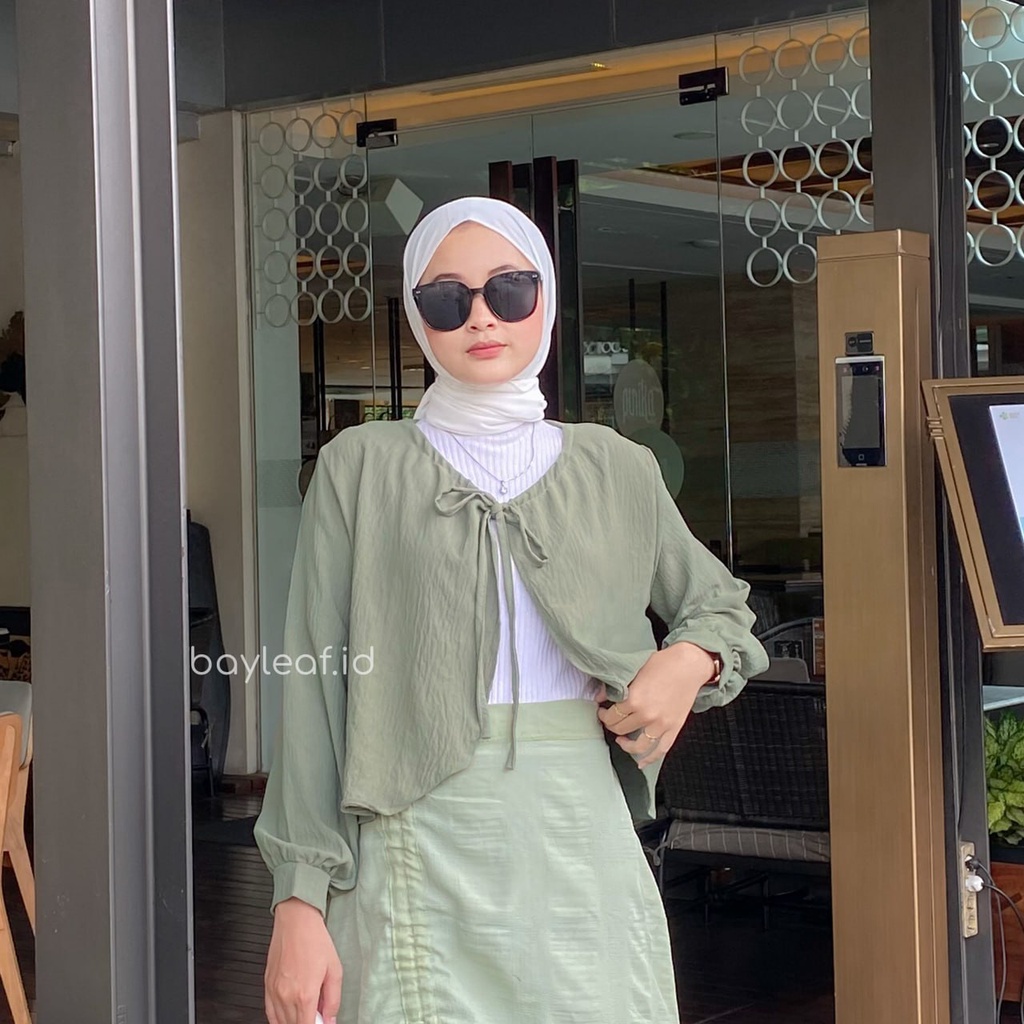 Dareen Crop Outer Casual Material Crinkle All Size