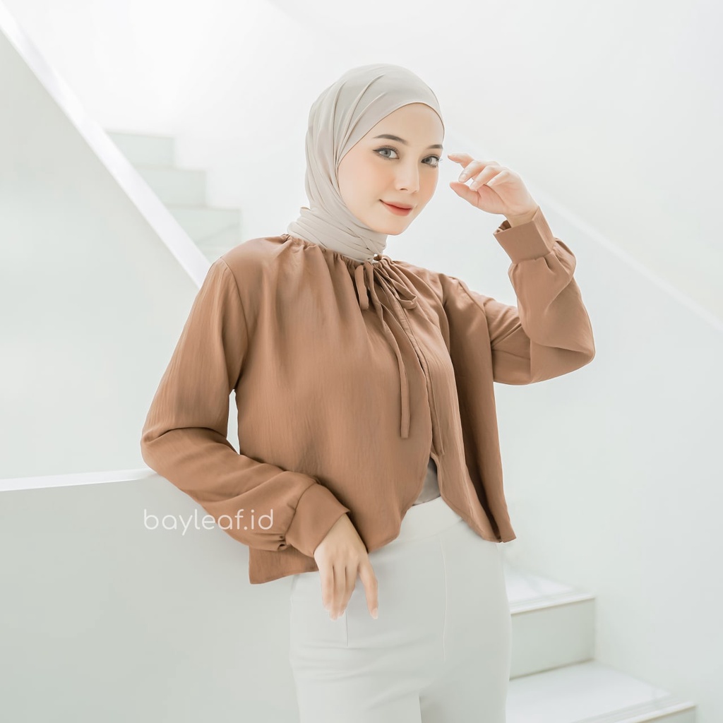 Dareen Crop Outer Casual Material Crinkle All Size