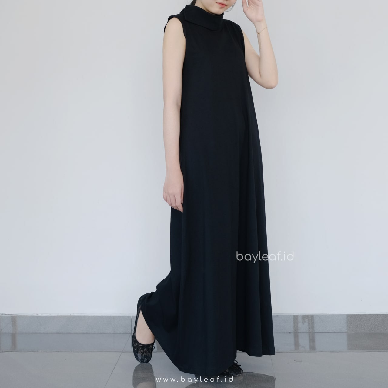 Gina Inner Maxi Dress Katun Tanpa Lengan