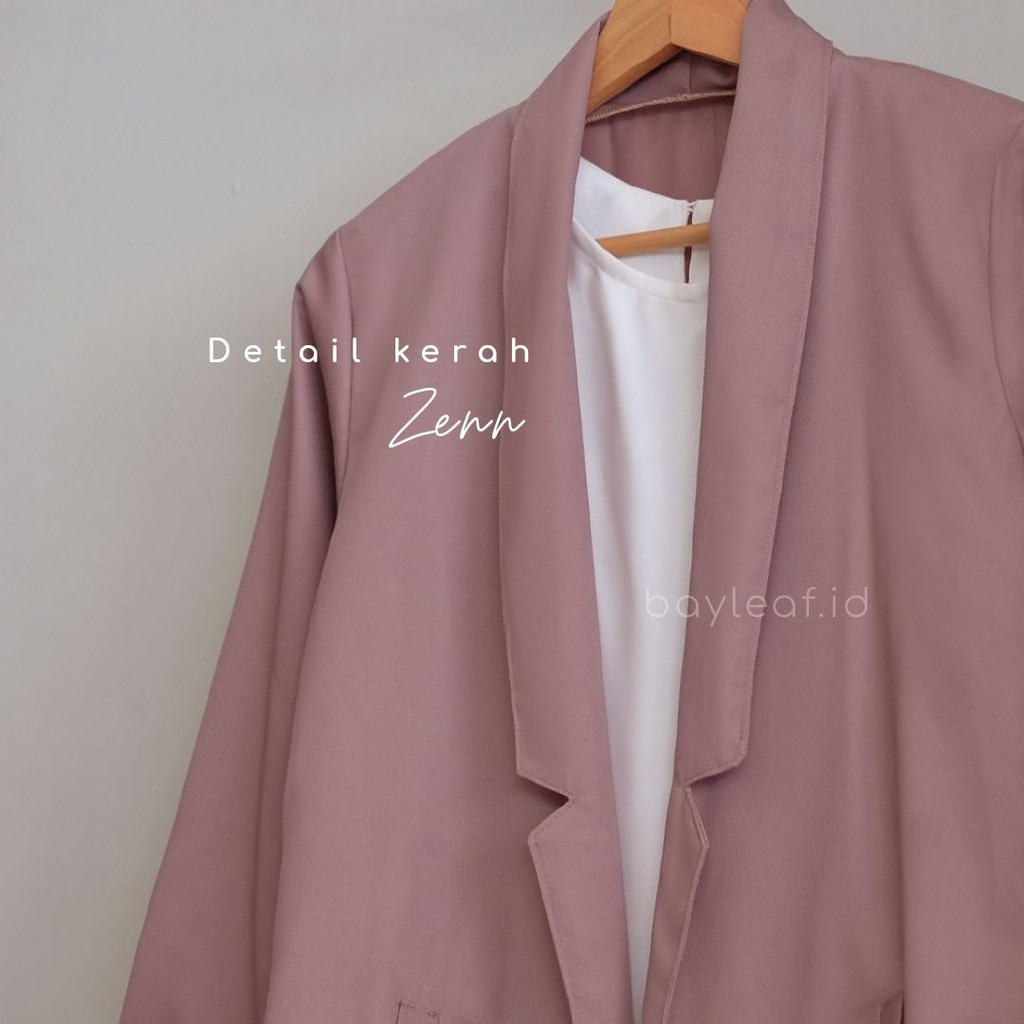 Zenn Blazer Formal Casual Wanita Basic