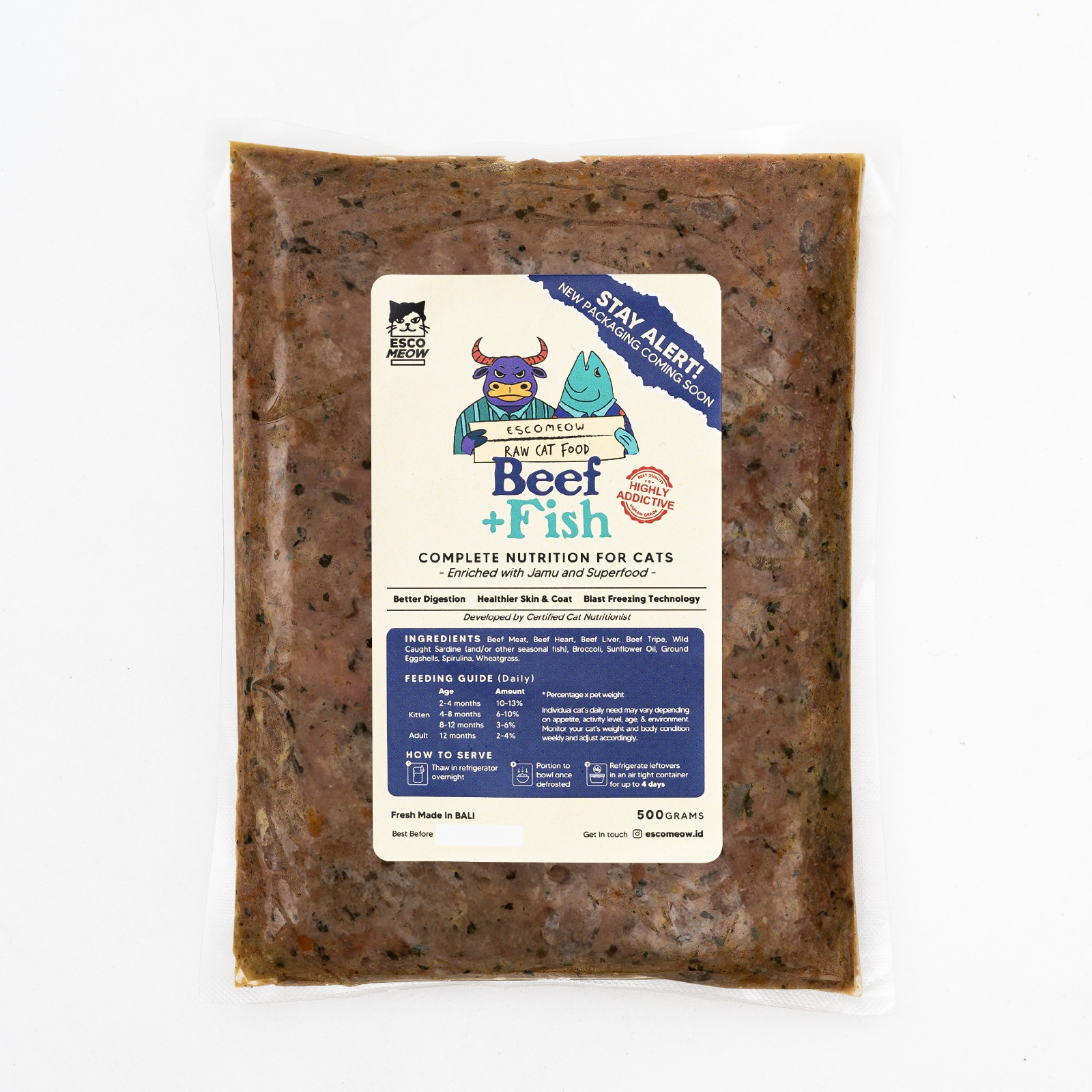 Raw Cat Food BEEF FISH