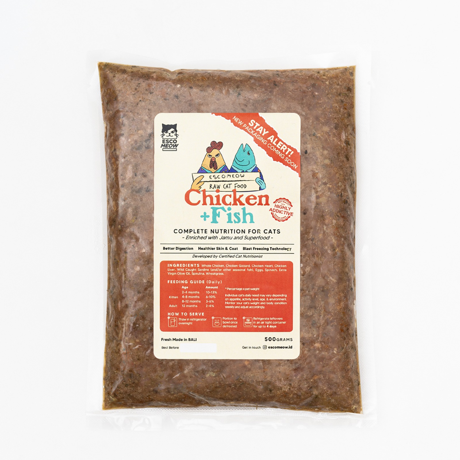 Raw Cat Food CHICKEN FISH