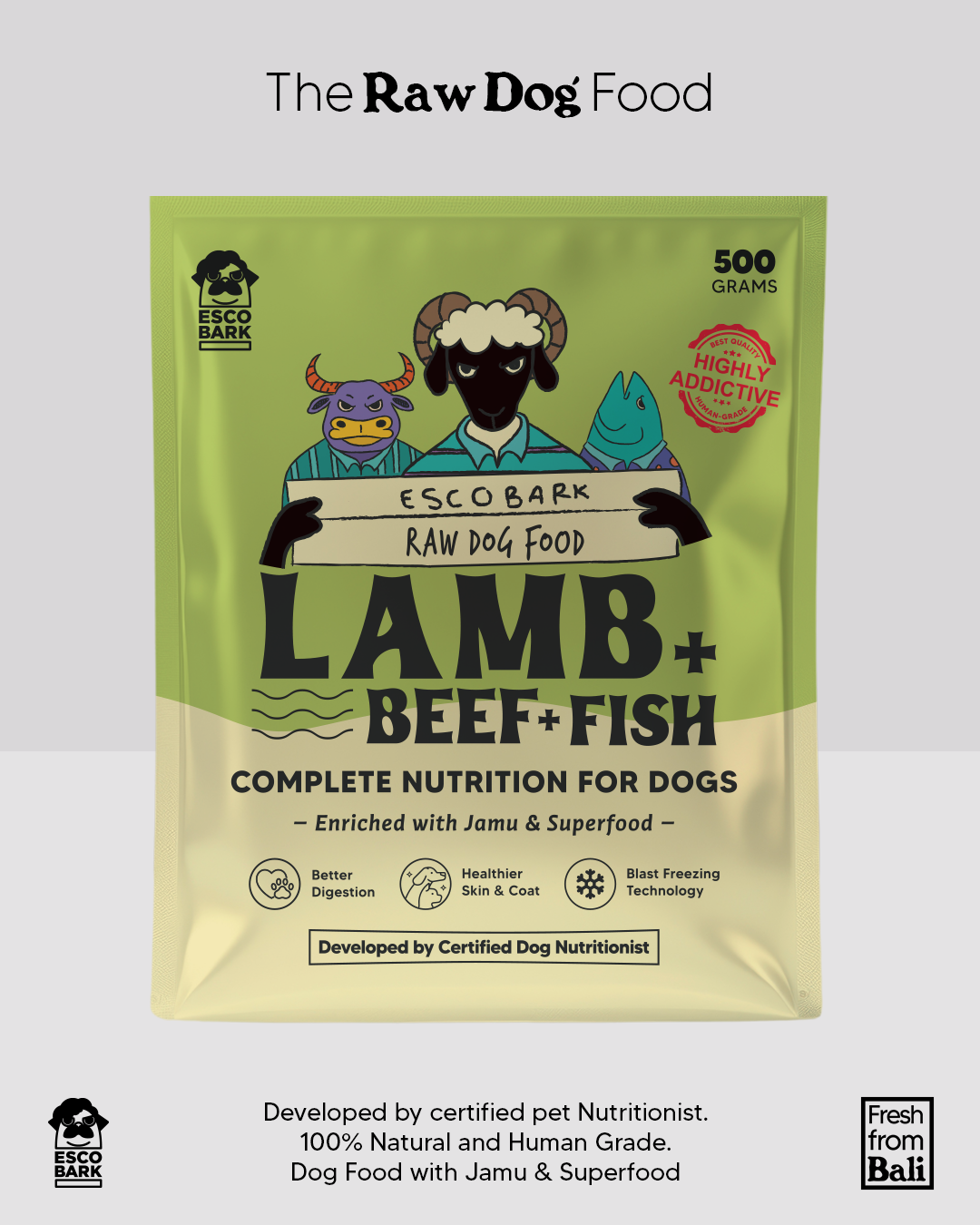 Raw Dog Food LAMB BEEF FISH