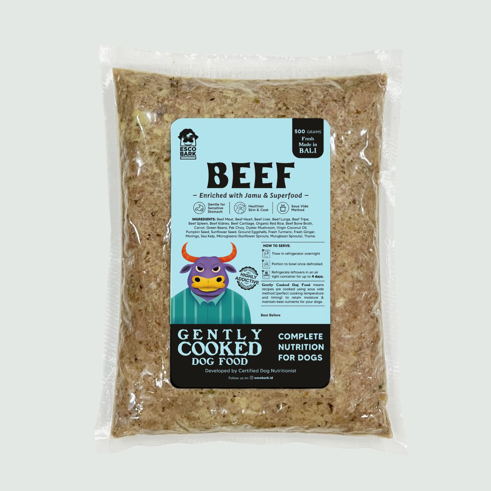 Gently Cooked Dog Food BEEF