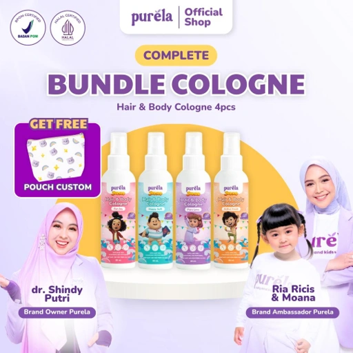 Image of [FREE POUCH EXCLUSIVE] Purela Baby Bundle Cologne - Parfum Anak Purela x Jumbo Film - 0% alcohol non iritan wangi premium tahan sampai 5 jam +
