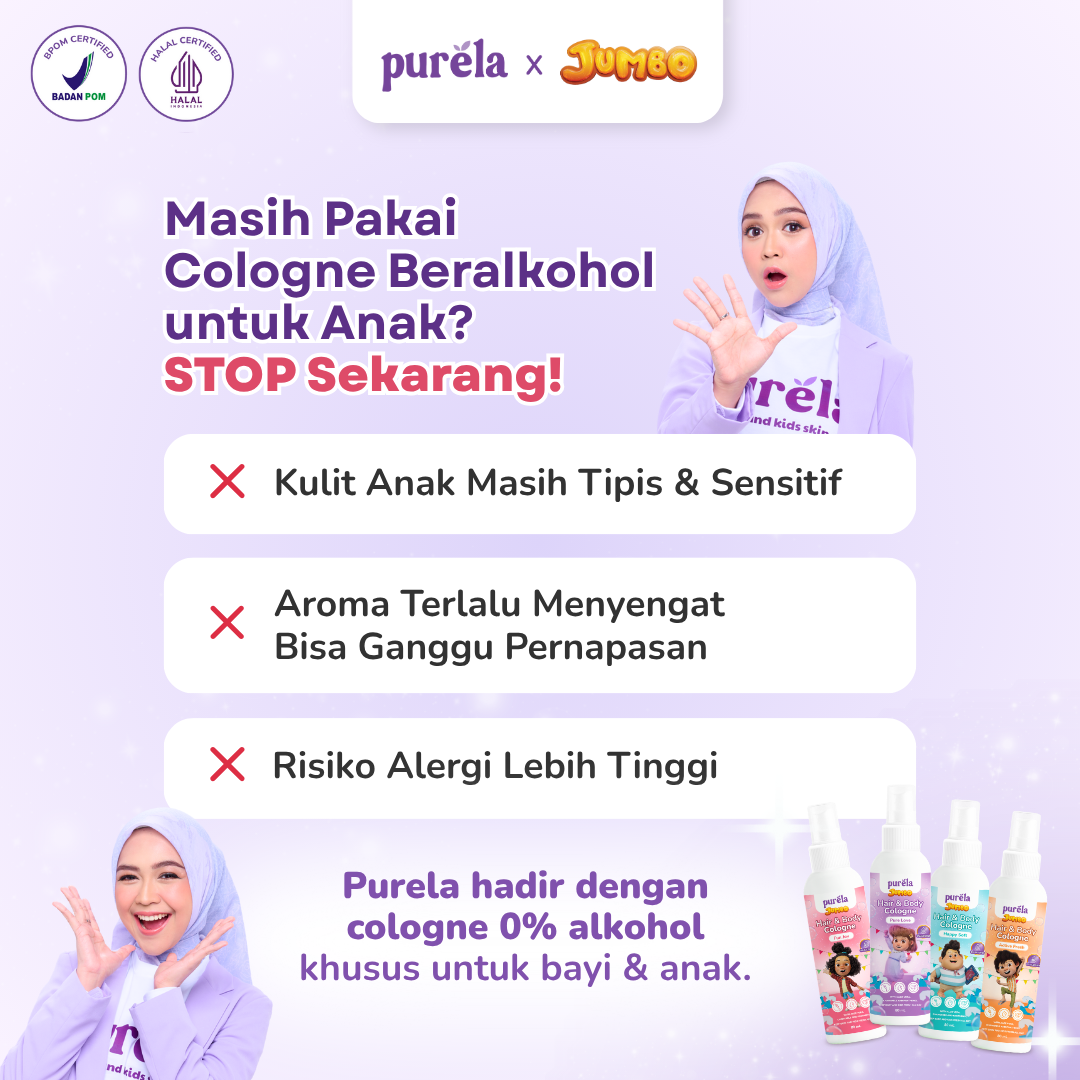 Purela Baby Playtime Free Cleansing Gel - soothing creme , calming cream , cologne - wangi tahan 5+ jam