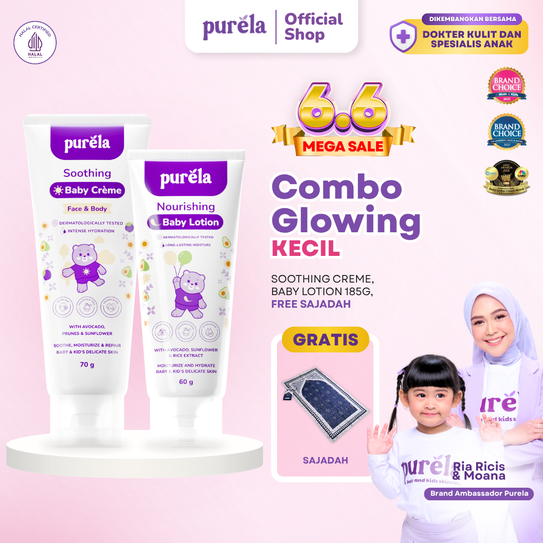 COMBO GLOWING Kecil - Glowing dan cerah wajah badan -  Skincare Untuk Membantu Mengatasi dan  Perawatan  Skin  Booster Pada Kulit Sensitif Pada Bayi -  Natural Organik Alami