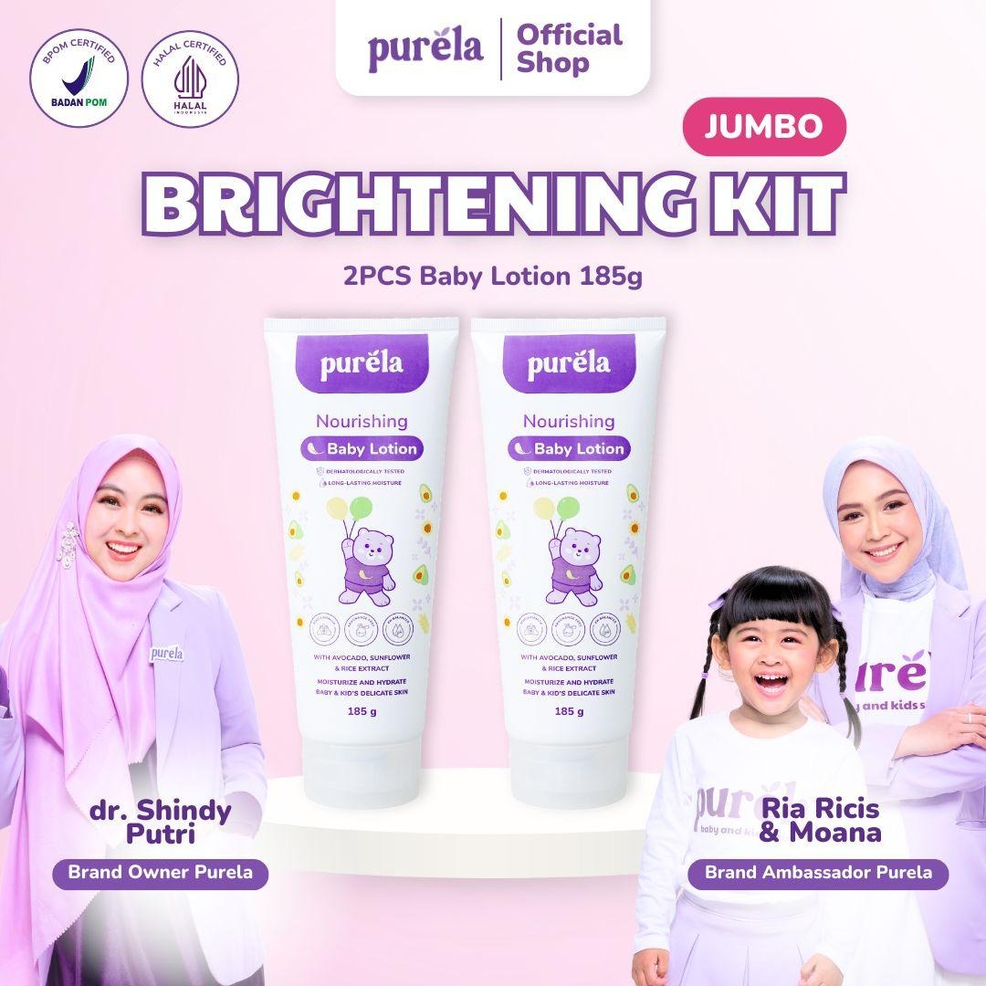 [Official] BRIGHTENING KIT JUMBO 2 Nourishing Baby Lotion 185g Perawatan Kulit