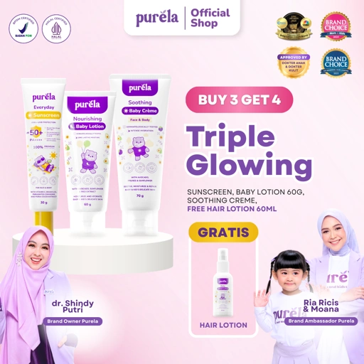 Image of BUY 3 GET 4 - TRIPLE GLOWING [FREE HAIR LOTION] 