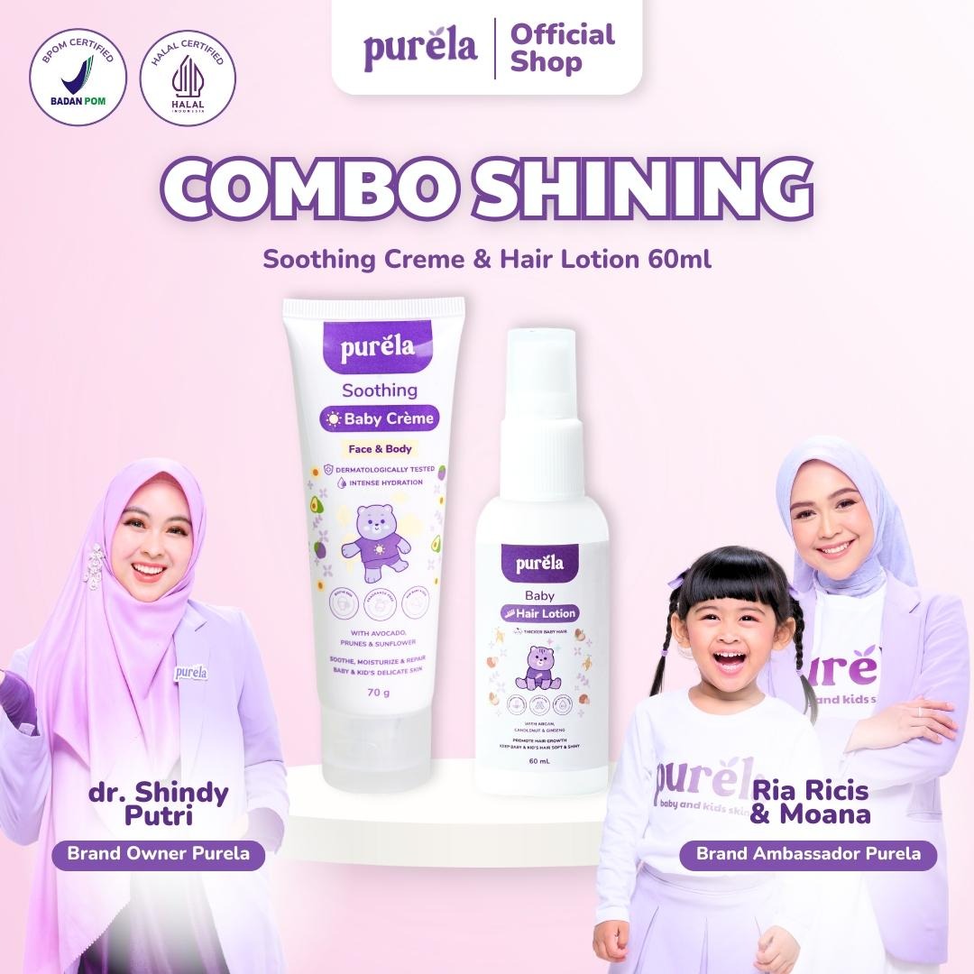 [Official] PURELA Combo Shining - (Soothing creme & Hair lotion + FREE Good Nite Oil)