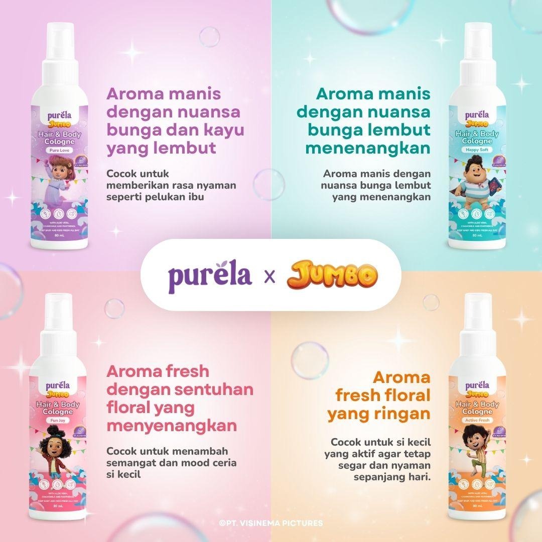 Purela Baby Bundle Cologne - Parfum Anak Purela x Jumbo Film - 0% alcohol non iritan wangi premium tahan sampai 5 jam +