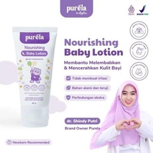 Image of PURELA Bundling Hair Lotion & Nourishing Baby Lotion - Hair Body Baby Lotion Set - Pelembab Kulit Dan Penyubur Rambut Bayi Anak - Bahan Alami dan Organik