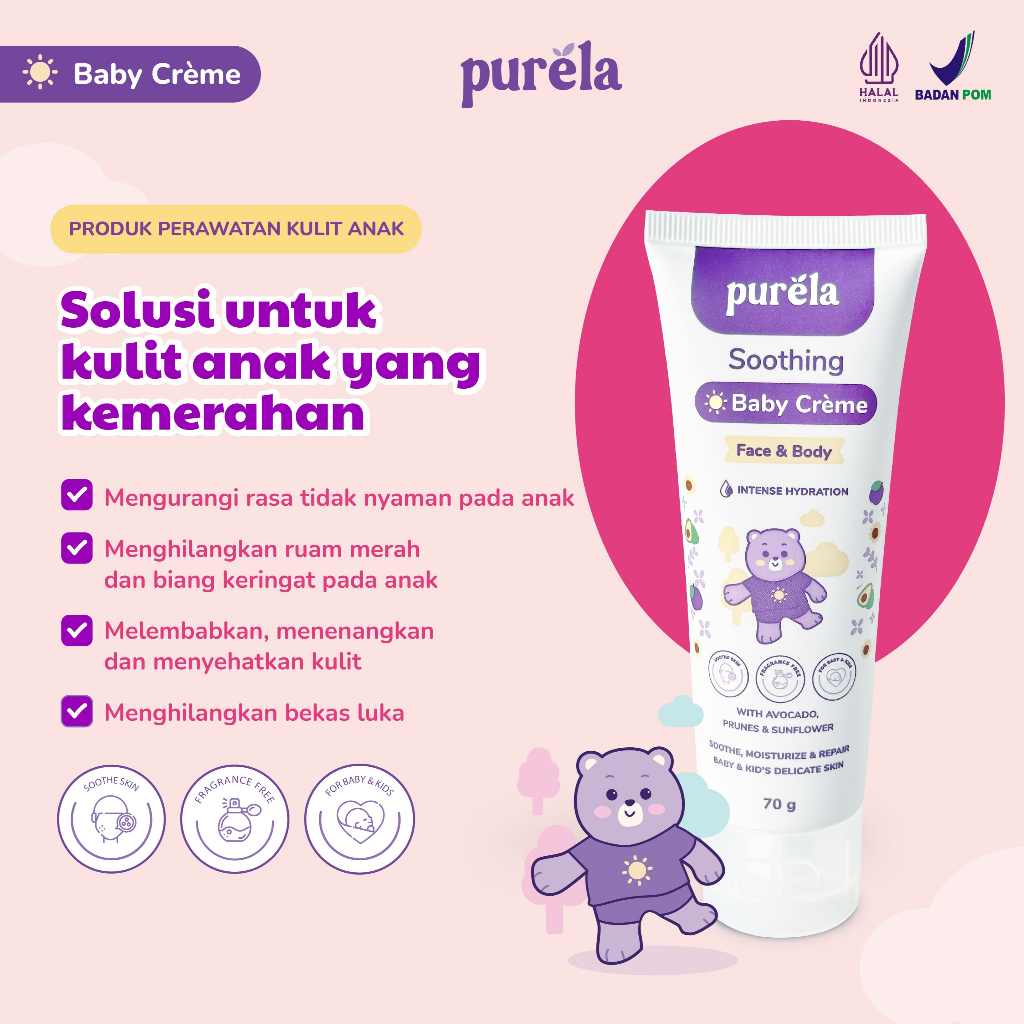 NEWBORN KIT (Soothing Baby Crème, Calming Cream , Cleansing Gel 100ml) - Perawatan Newborn Aman Untuk Kulit Sensitif - Bahan Alami dan Organik