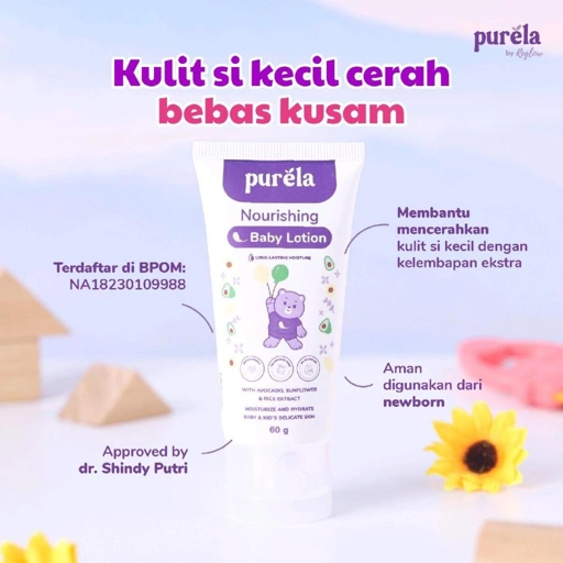 Image of [PURELA] Nourishing Baby Lotion 185 gram - Natural Skincare - Skincare Baby - Lotion Baby - Natural Organic Baby Newborn Toddler