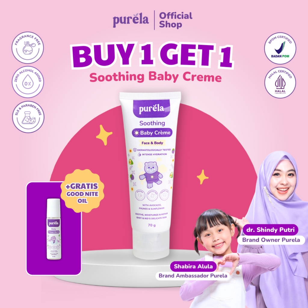 BUY 1 GET 1 Soothing Baby Creme 70g [FREE GOOD NITE OIL]