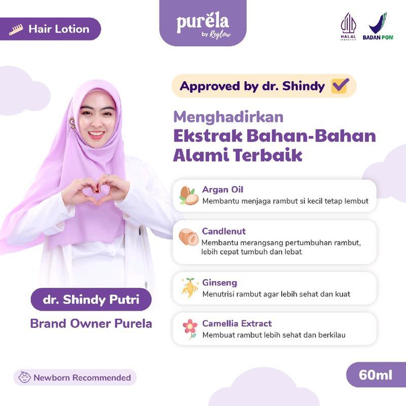 PURELA HAIR LOTION 100ML - Melabatkan dan Menutrisi Rambut Bayi -Natural Organic