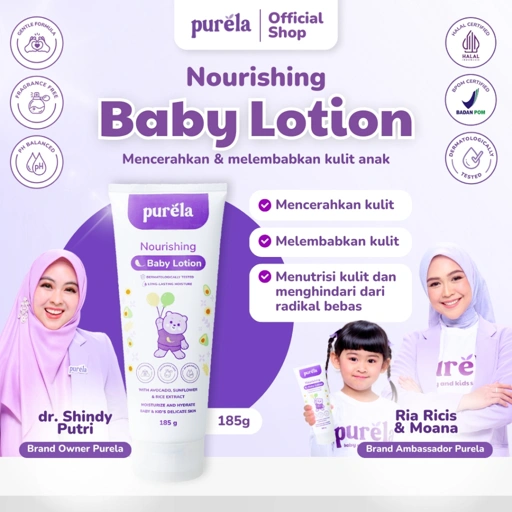 Image of [PURELA] Nourishing Baby Lotion 185 gram - Natural Skincare - Skincare Baby - Lotion Baby - Natural Organic Baby Newborn Toddler