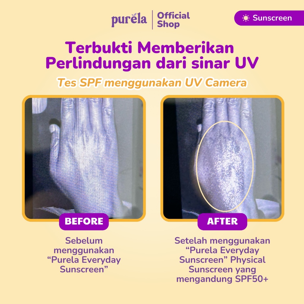 [BEST SELLER] Purela Physical Sunscreen Anak SPF 50+ PA+++ 30 gr -   Water Resistant 80 min - Suitable for Sensitive Skin,  Dermatologically & Hypoallergenic Tested -  Skincare Untuk Bayi & Anak