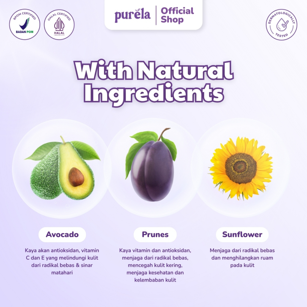 PURELA Soothing Baby Creme 70 gr - Krim untuk Membantu Mengurangi Gatal karena Biang Keringat dan Ruam Popok - Bahan Alami dan Organik