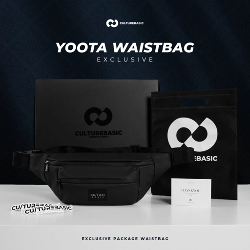 Image of Culture Basic | Yoota Waistbag Slingbag Waterproof  | Tas Pinggang Selempang Ringan Anti Air Pria Wanita | Paket Kado Spesial