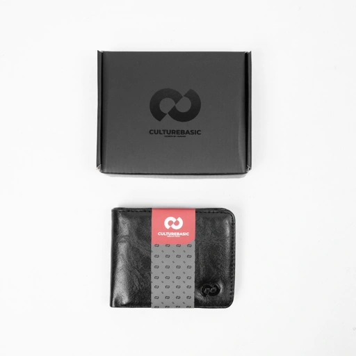 Image of Culture Basic | Mythril Wallet | Dompet Lipat Pria Pendek Kulit PU | Hitam/Coklat Uang Simple Kartu
