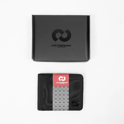 Image of Culture Basic | Saka Wallet | Dompet Lipat Pria Pendek Waterproof | Hitam/Biru Uang Simple Kartu