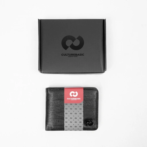 Image of Culture Basic | Saga Wallet | Dompet Lipat Pria Pendek Kulit PU | Hitam/Coklat Uang Simple Kartu