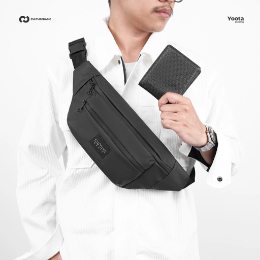 Image of Culture Basic | (Yoota Bundling) Yoota Waistbag + Dompet | Tas Selempang Pria Handbag Slingbag Waterproof | Kado Pasangan