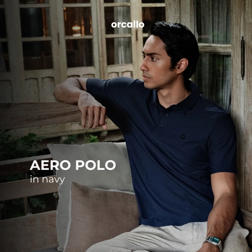 Image of Aero Polo Shirt in Navy