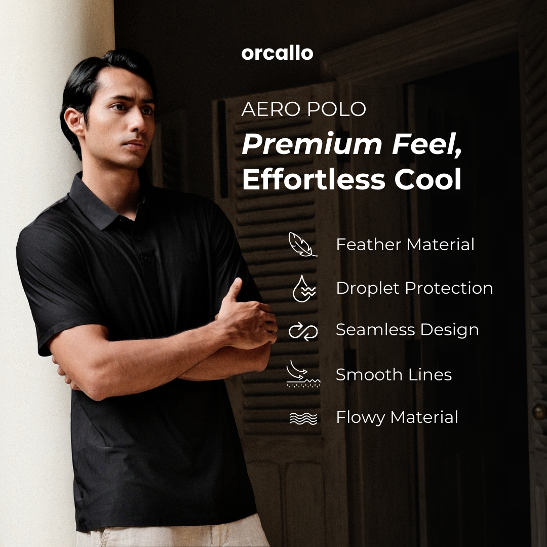 Aero Polo Shirt in Black