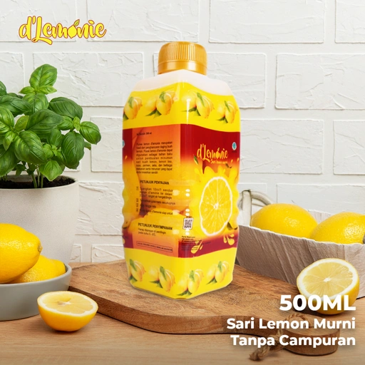Image of D'lemonie – Sari Lemon Murni 500ml – Ekstrak Lemon Asli – Herbal Alami