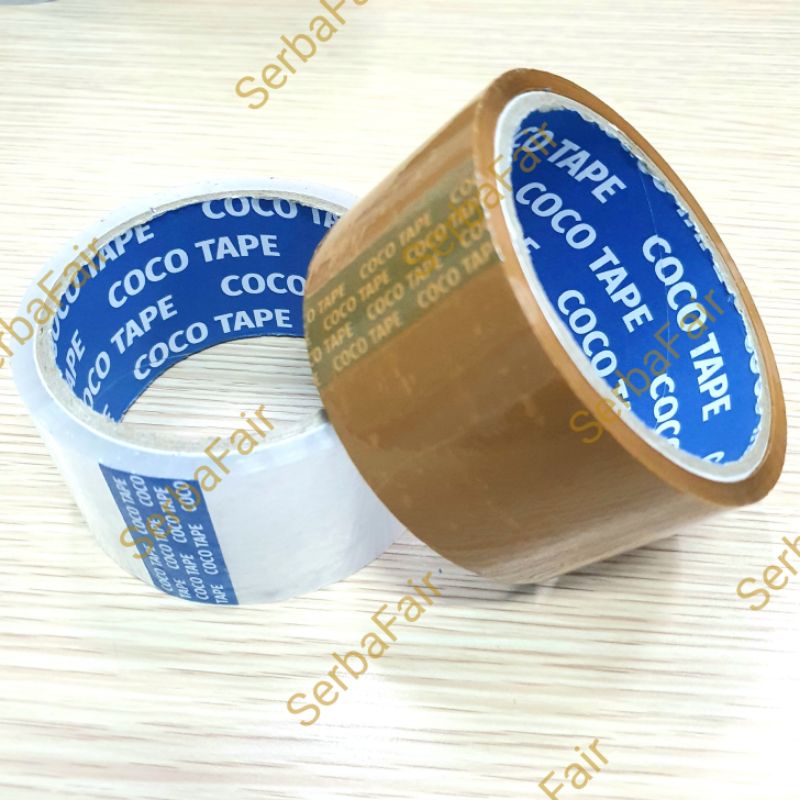 Lakban Bening / Coklat 2 Inch COCO ECO (45mm) SUPER MURAH Ekonomis ECO