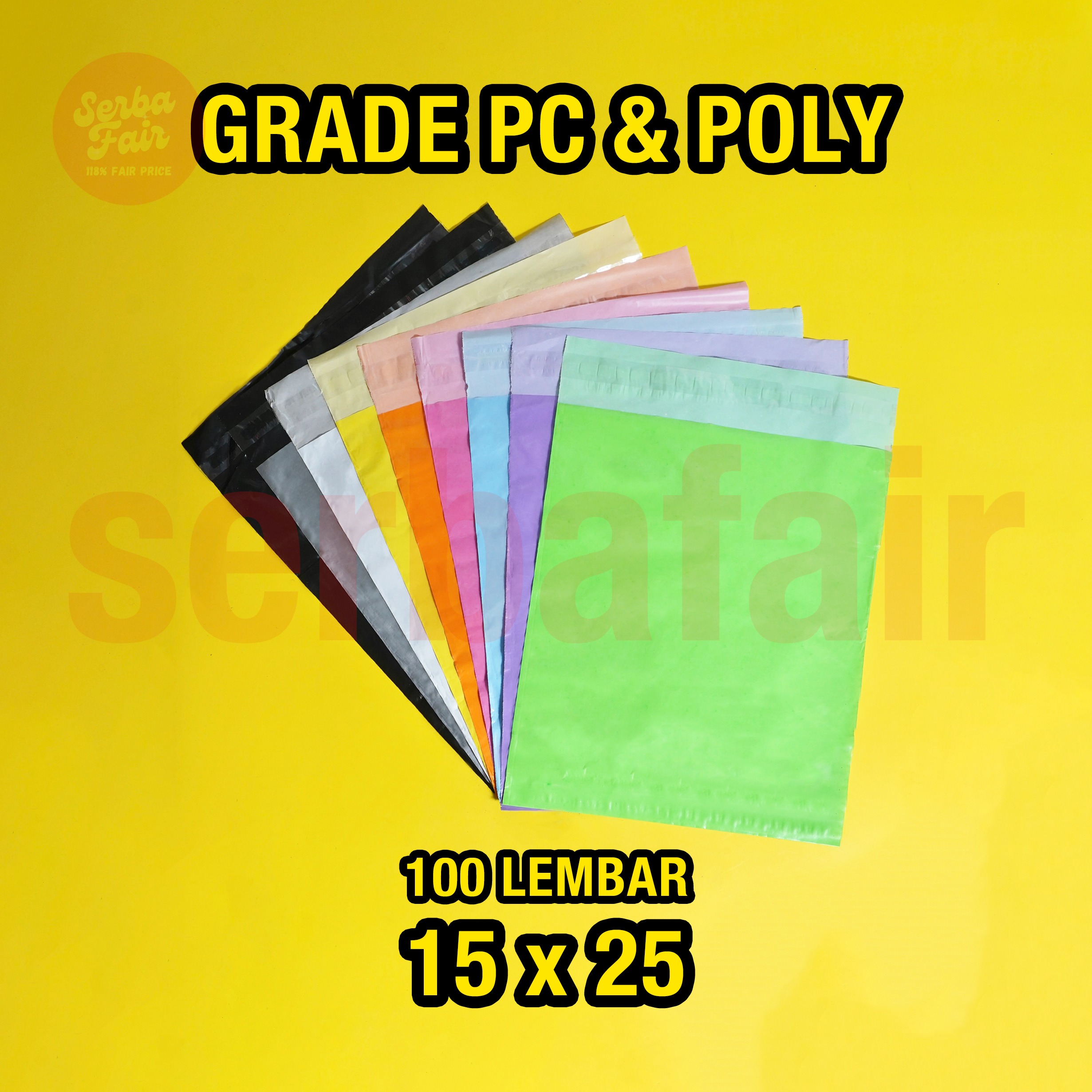 Polymailer Warna  / Poly Color Amplop Lem Seal / Plastik Packing Murah ISI 100