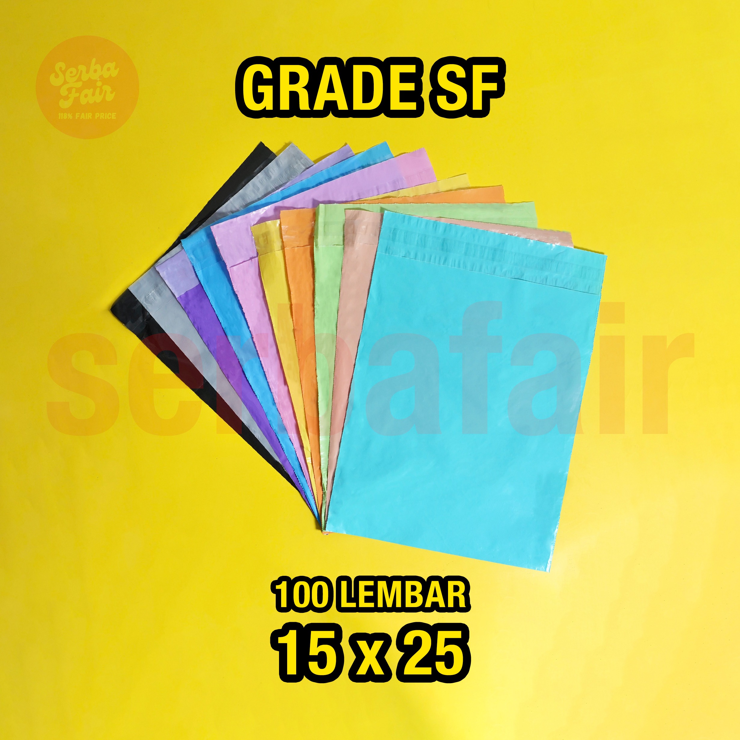 Polymailer Warna  / Poly Color Amplop Lem Seal / Plastik Packing Murah ISI 100