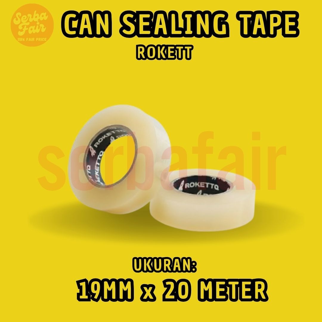 Isolasi ROKETT CAN SEALING TAPE 19MM x 20 METER FULL / Isolasi Toples dan Kaleng