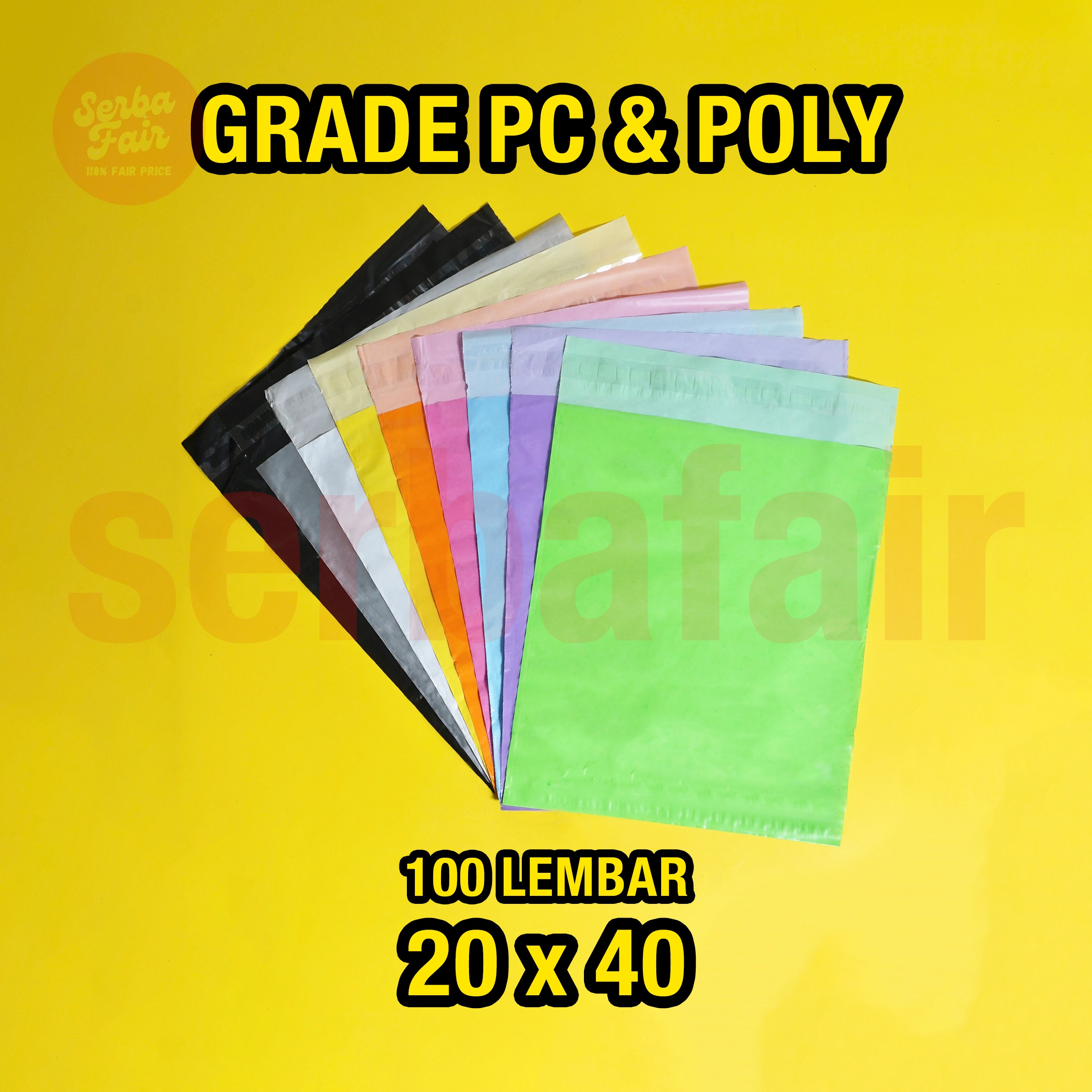 Polymailer Warna  / Poly Color Amplop Lem Seal / Plastik Packing Murah ISI 100