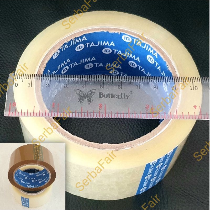 Lakban Bening / Coklat Tajima Blue Core 2Inch(45mm) 90Yards Murah Top