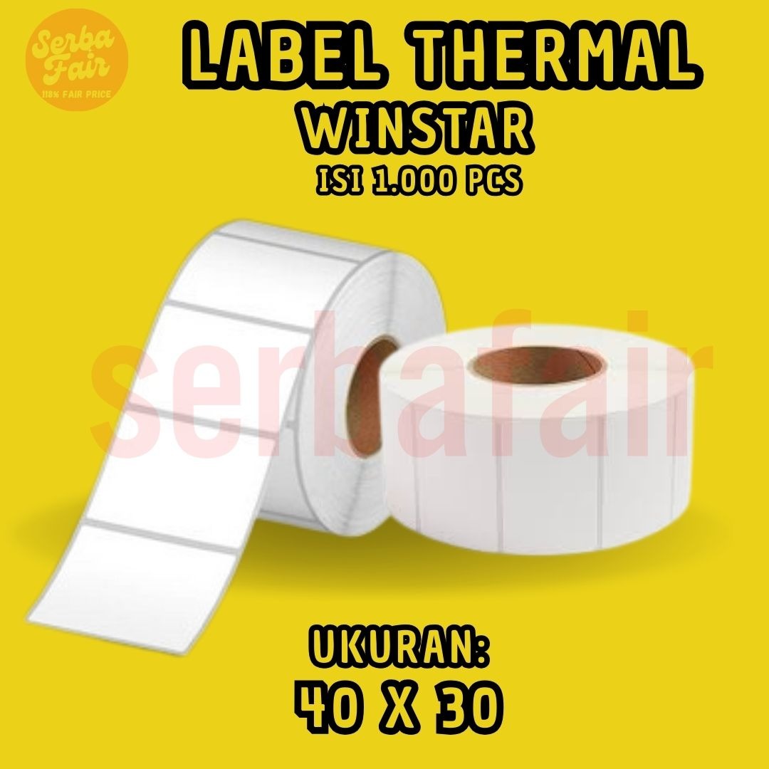 Label Thermal 40x30MM 1 Line ISI 1000 PCS / Sticker Barcode 40x30