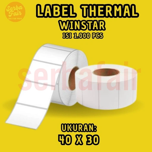 Image of Label Thermal 40x30MM 1 Line ISI 1000 PCS / Sticker Barcode 40x30