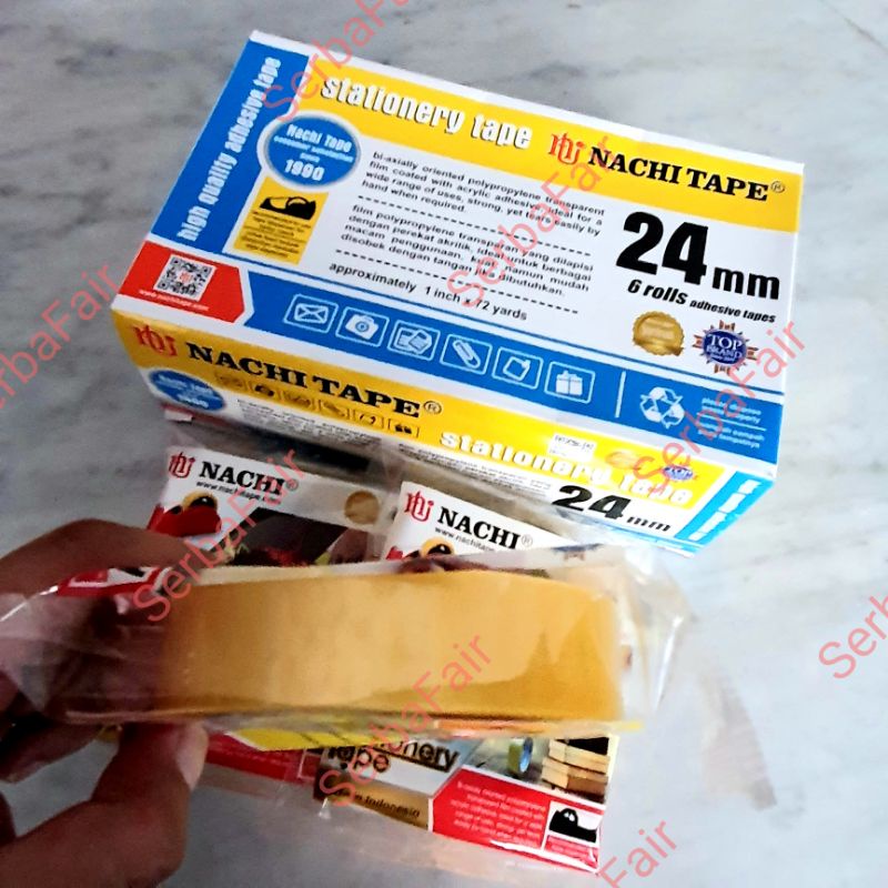 Selotip Nachi Stationery 24mm (1Inch) x 72Yard TOP Quality ORI
