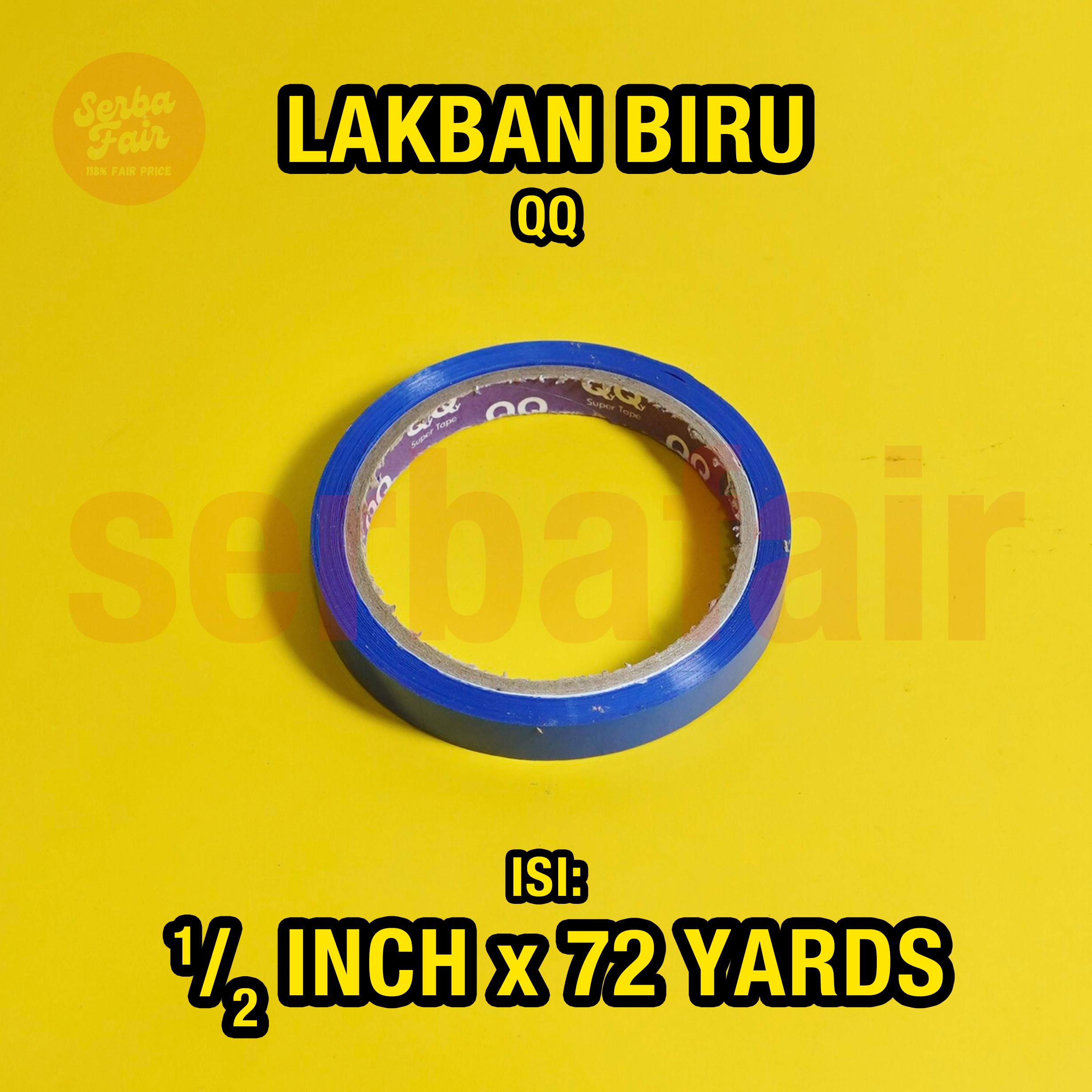 Solasi / Isolasi Warna QQ Premium Tape 12mm (1/2inch) x 72 Y