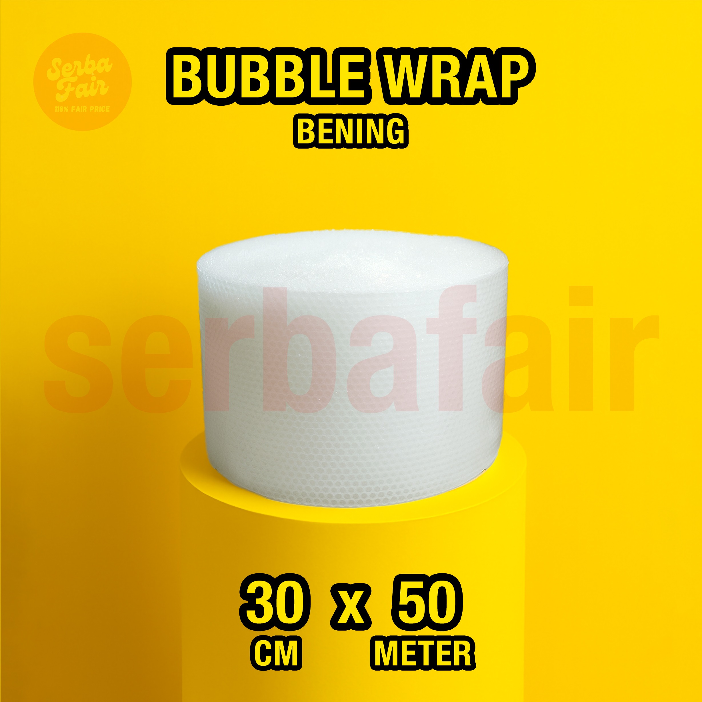 Bubble Wrap Bening / Hitam 62CM x 50M TEBAL / Bubblewrap KUAT Bandung