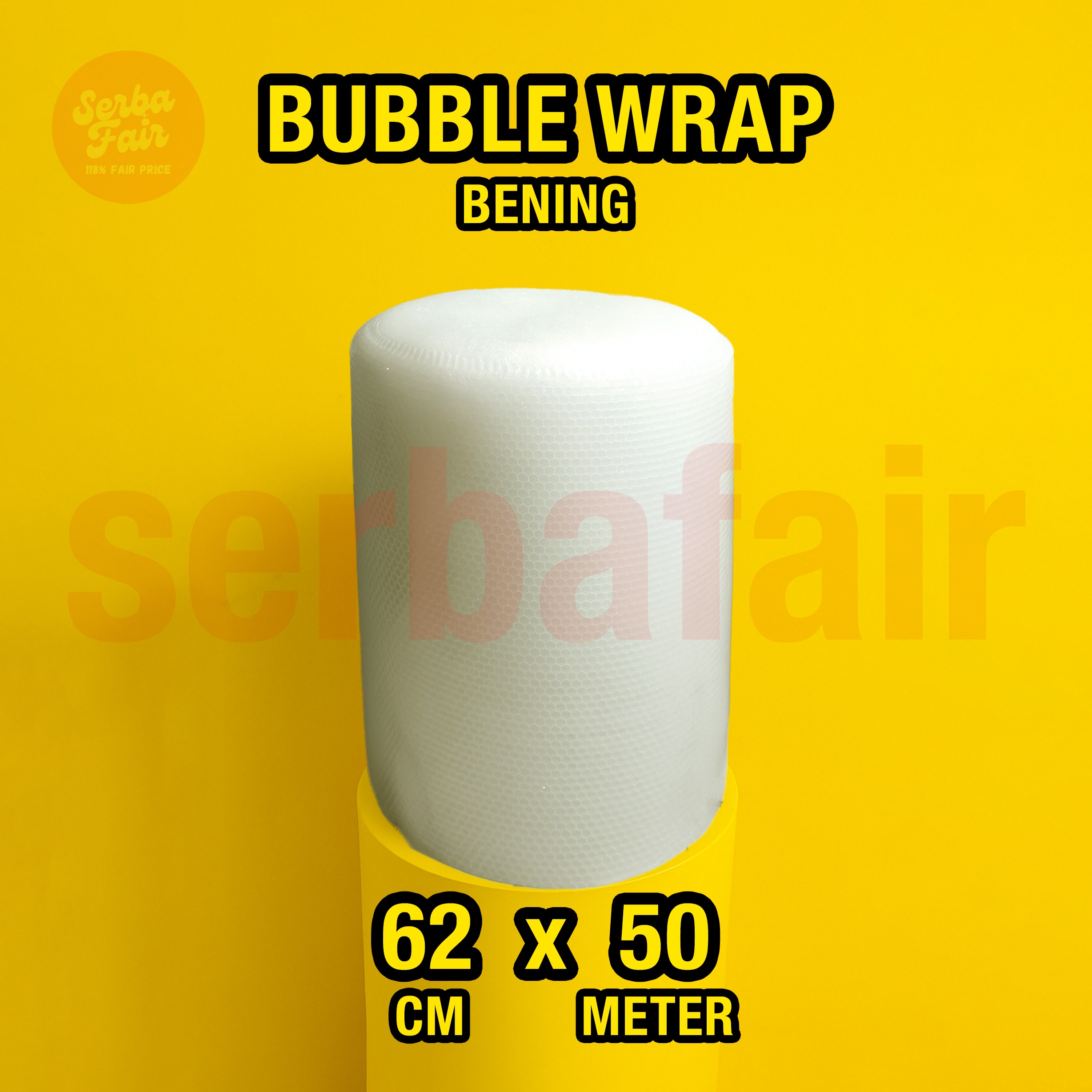 Bubble Wrap Bening / Hitam 62CM x 50M TEBAL / Bubblewrap KUAT Bandung