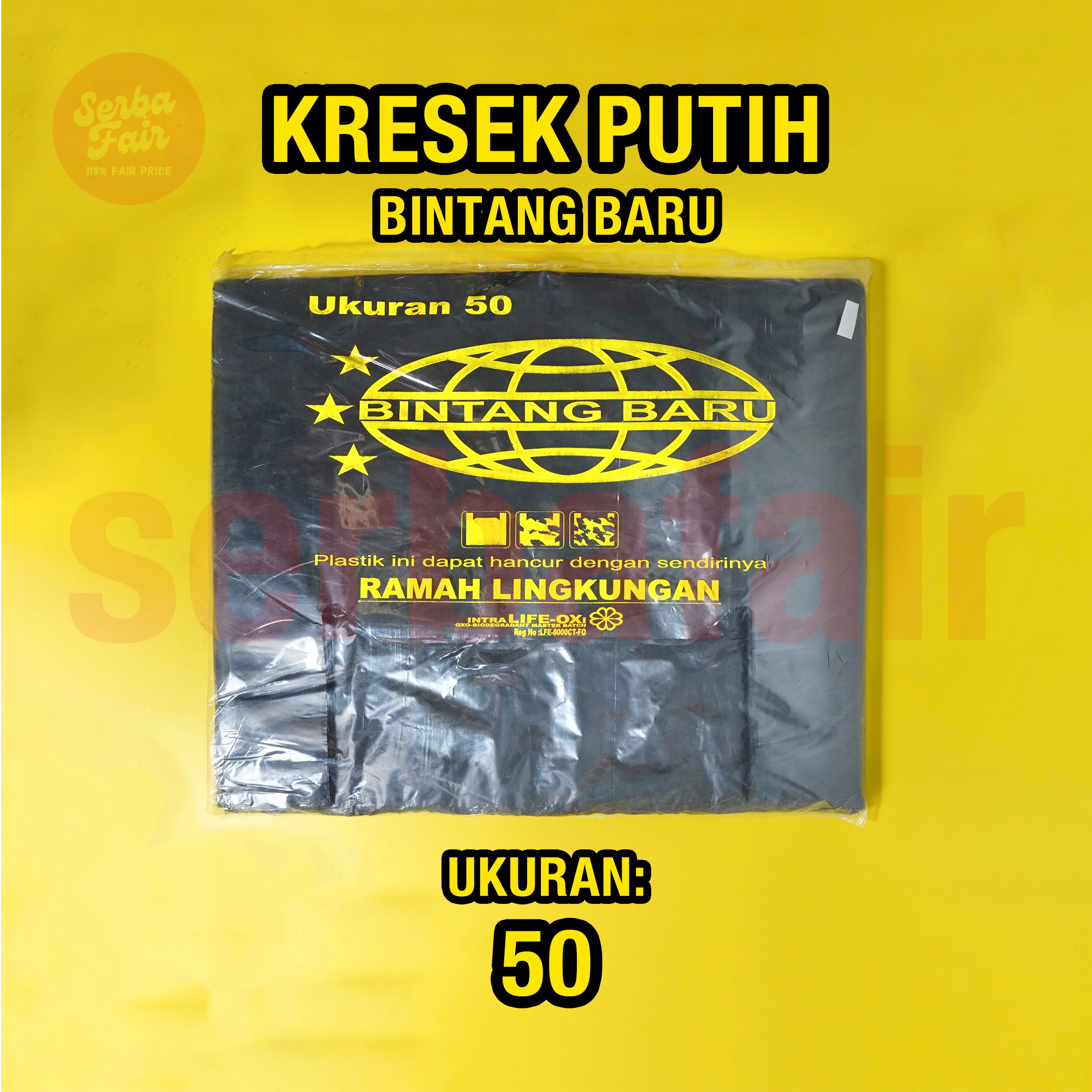 Kantong Kresek 50x80CM Bintang Baru Ramah Lingkungan