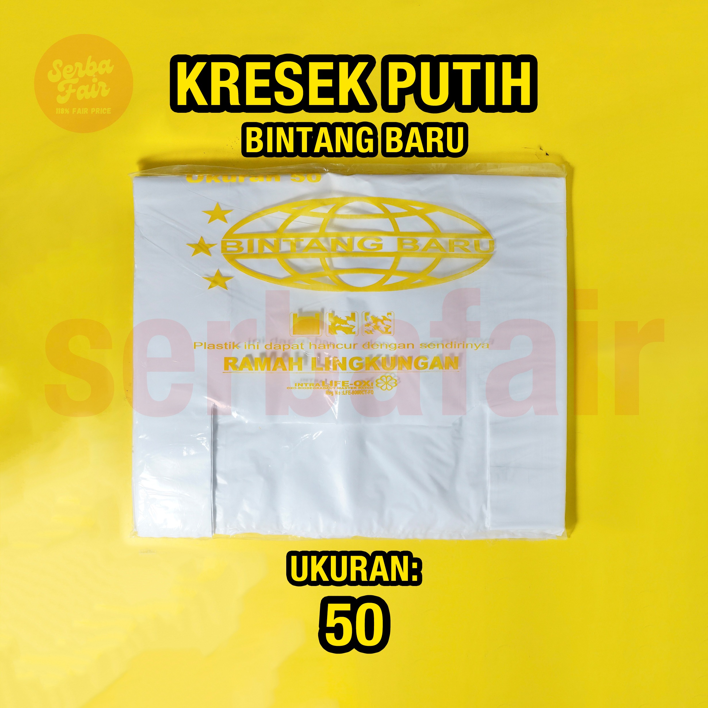 Kantong Kresek 50x80CM Bintang Baru Ramah Lingkungan