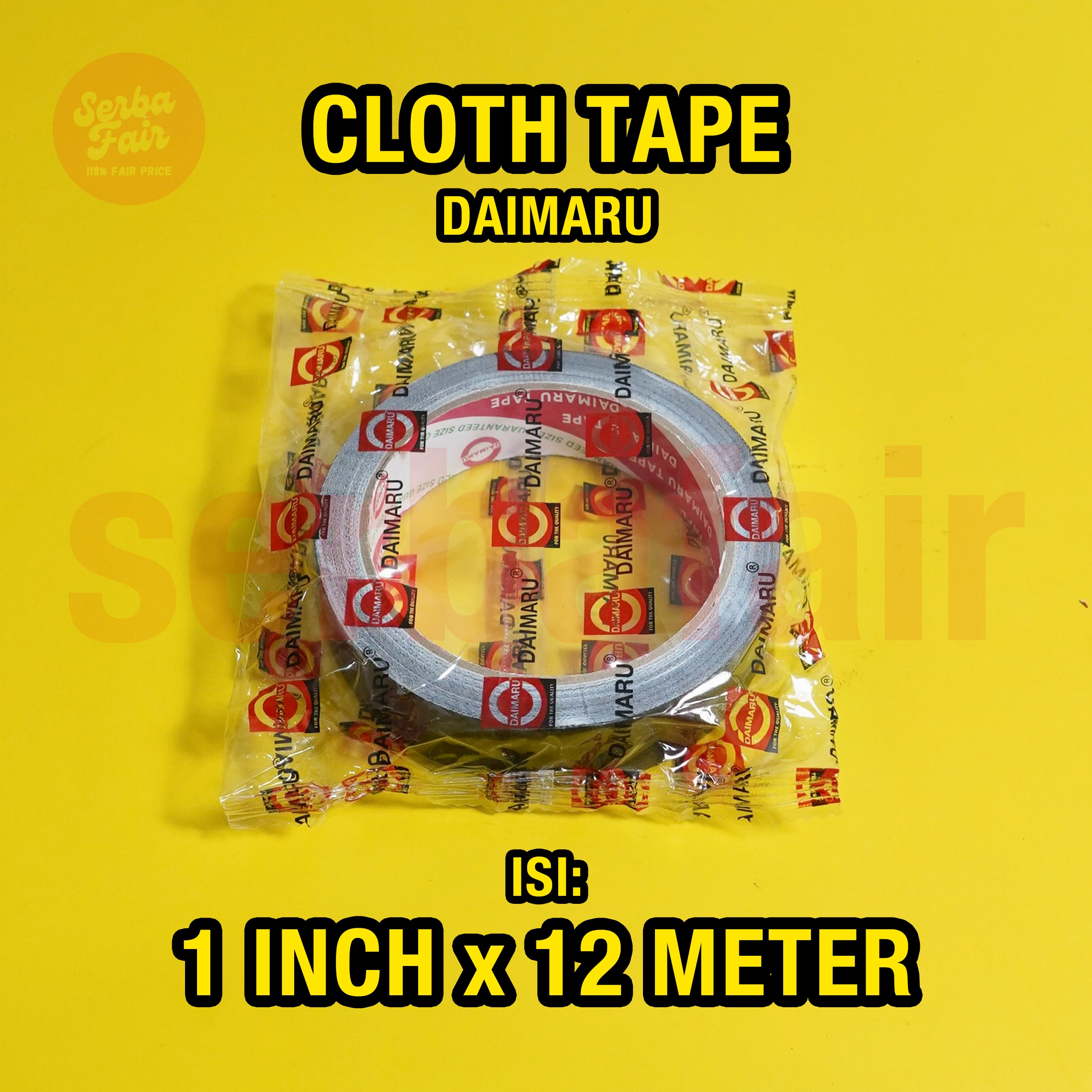 Lakban Kain / Cloth Tape Daimaru 1Inch (24mm) Berkualitas