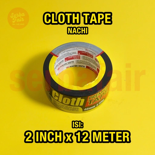 Image of Lakban Kain Hitam Nachi 2 Inch x 12 meter / Cloth Tape 46mm x 12 mtr